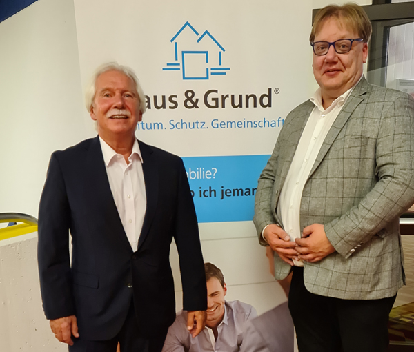 Machen sich für die Belange privater Eigentümer und Vermieter stark (von links): der Vorsitzende Rudi Keßler und Verbandsdirektor Ralf Schönfeld.  